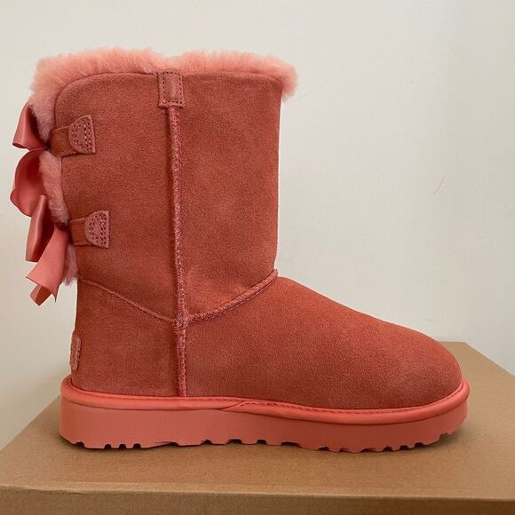 UGG Bailey Bow Satin Boots Clay Pot US Women Size 7/UK 5/EU 38 - Picture 10 of 14